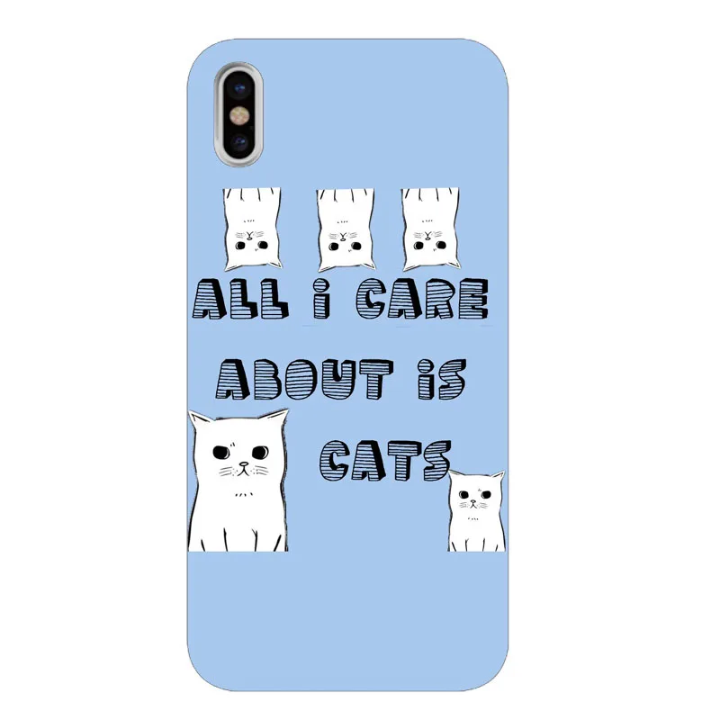 Чехол для телефона с милыми кошками мягкий чехол Caticorn Apple iPhone X XS Max XR 7 7Plus 8 6 6S 6Plus 11