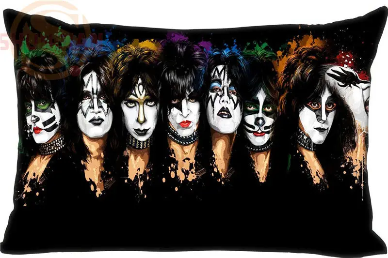Обычная подушка чехол рок группы &quotkiss&quot Прямоугольник Подушка на молнии Чехол