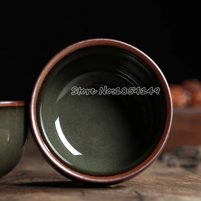 WIZAMONY 1 шт. Китайский Longquan Celadon фарфор железная глина кунг-фу чайная чашка чайное блюдце чаша для чая 50 мл китайский заварочный чайник КИТАЙСКИЕ чашки