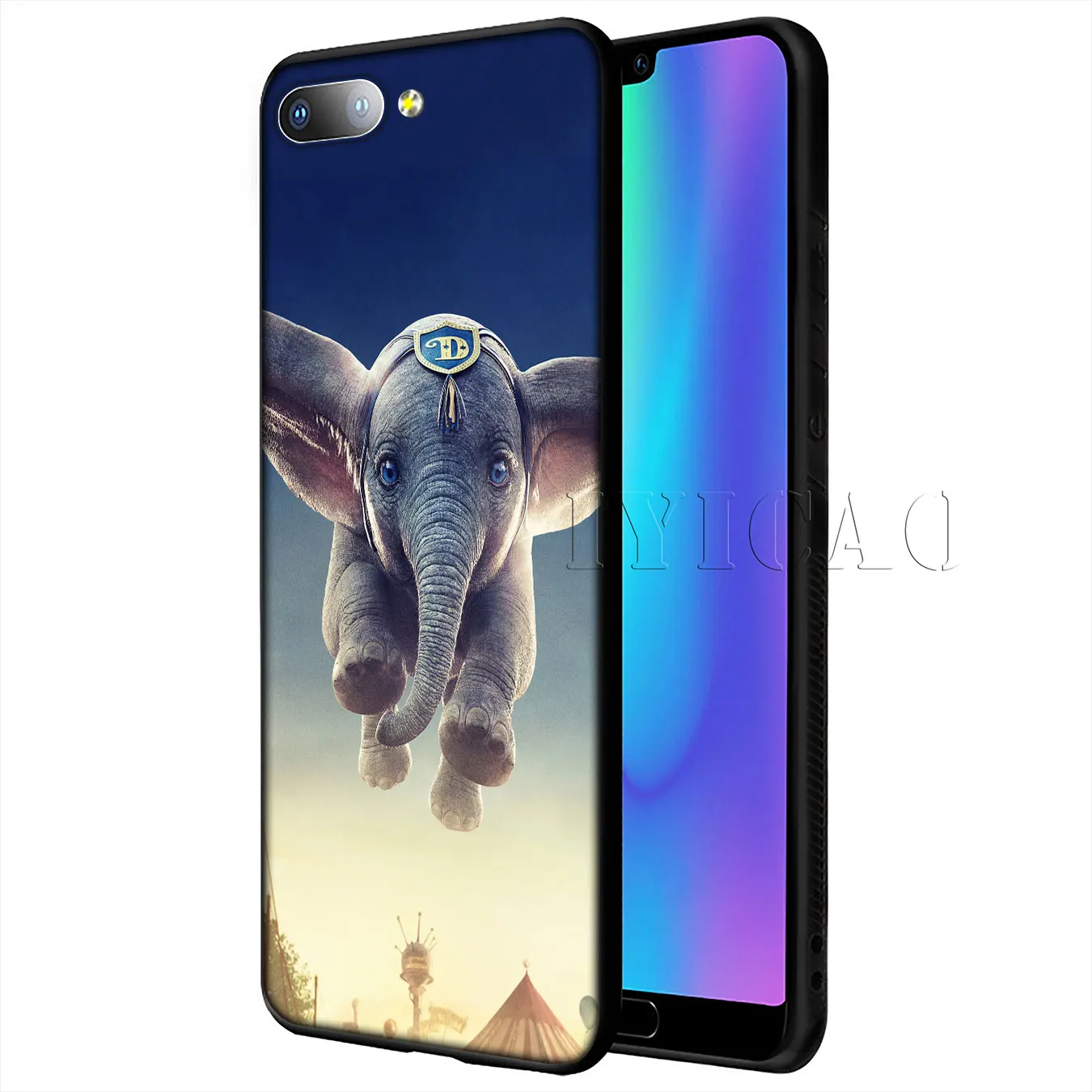 Мягкий силиконовый чехол для телефона IYICAO Dumbo elephant Huawei Y9 Y7 Y6 Prime 2019 Honor 20 8C 8X 8 9 9X 10 Lite