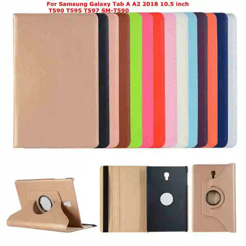 Case For Samsung Galaxy Tab A A2 2018 10.5 inch T590 T595 T597 SM-T590 Cover Funda Tablet Fashion pure colors Stand Shell | Компьютеры и
