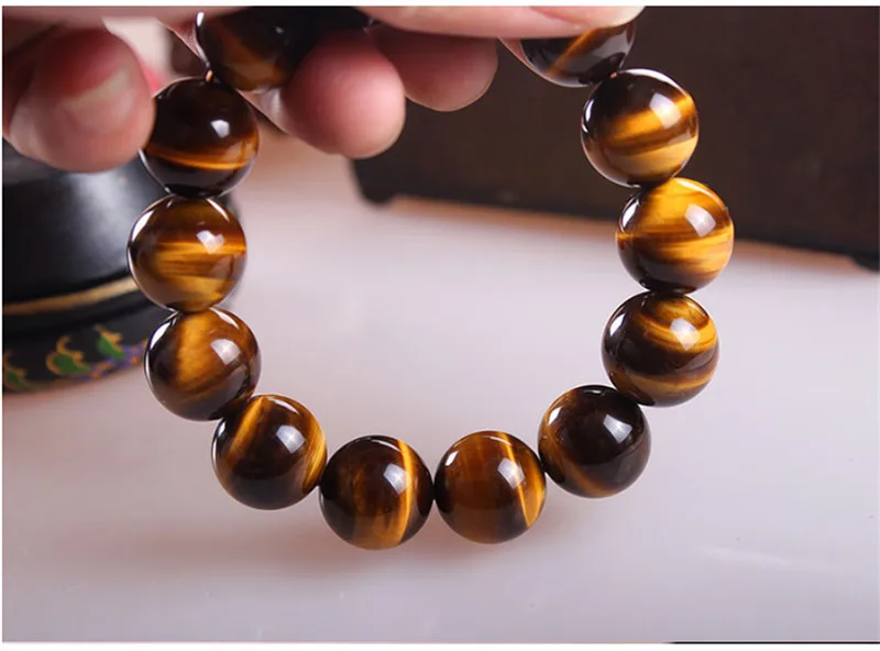 Новинка натуральный тигровый глаз браслет с бусинами и круглые бусины ручной