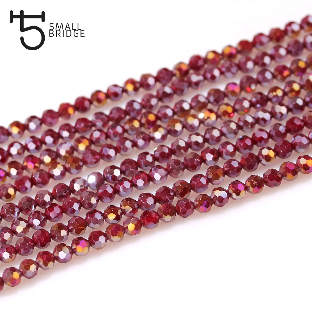 Бусины круглые из чешского стекла с гранями 4/6 мм|faceted beads|loose beadsbeads for jewelry making |