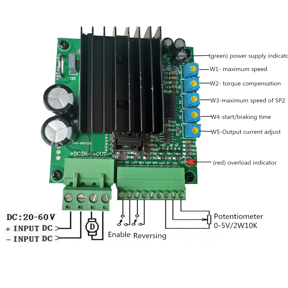 Фонарь! 24V48V 10A PWM фонарь вперед и назад|motor speed controller|dc motor controllerpwm dc |