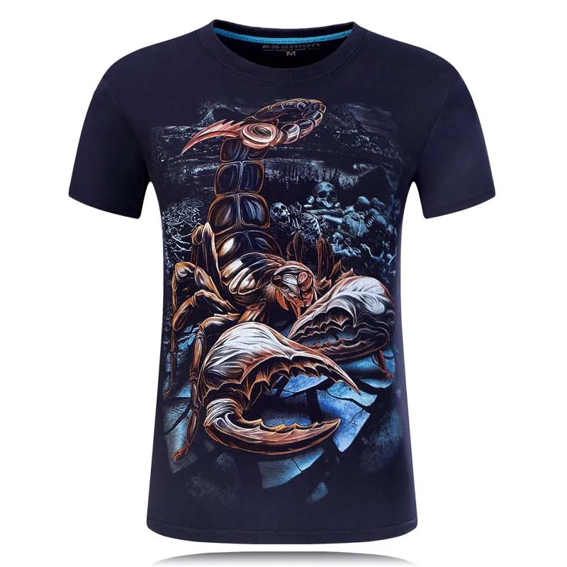 navy blue 5 Новинка, летние Забавные 3d футболки, футболка с принтом гориллы и животных, homme, модные брендовые Топы в стиле хип-хоп, уличная одежда размера плюс S-6XL - Цвет: navy blue 5