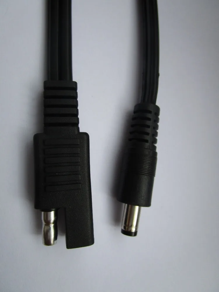 2 шт. 5 5x2 1x10 мм DC power штекер для SAE автомобильный удлинитель 1.31мм ^ x2C 16AWG 25 см черный