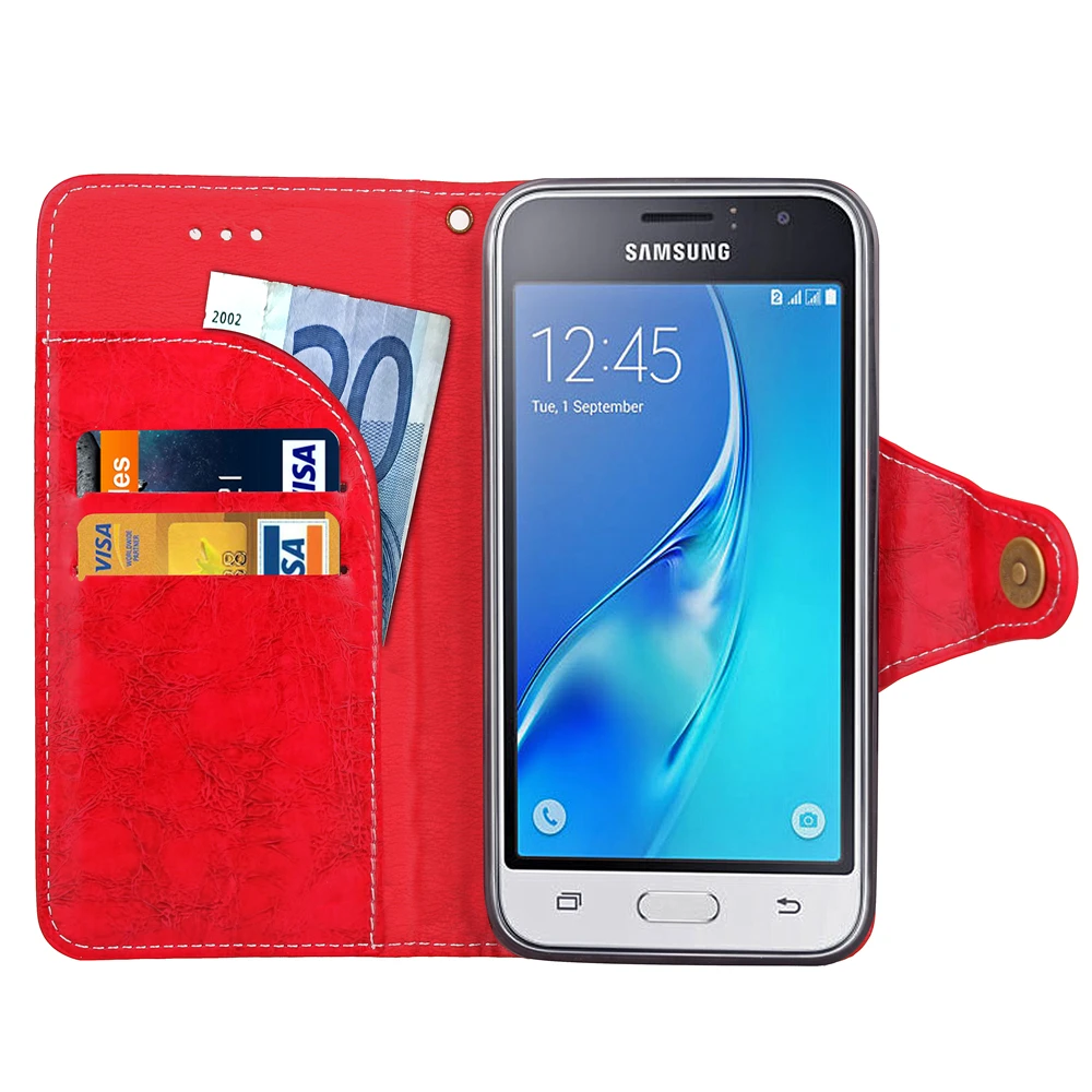 Чехол для телефона Samsung Galaxy J1 2016 Duos J120 J120F флип чехол в стиле ретро из вощеной