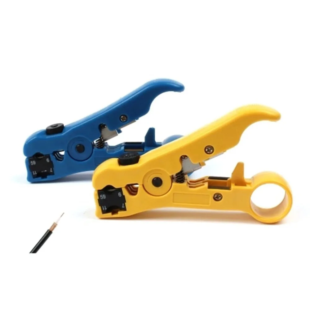 Кабельный резак Стриппер плоскогубцы инструмент CAT5 RG 59/6 7/11 зачистки для сети |