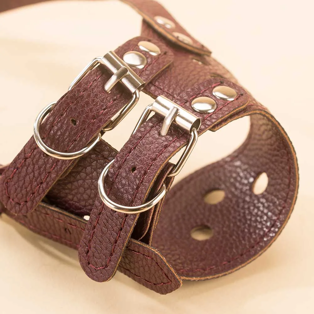 Хипдог ПУ кожаный намордник антиукус собаки учебный против лая для Pitbull Лабрадор