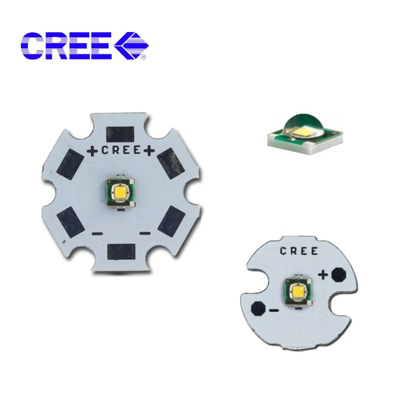 

Светодиод Cree LED XPE XP-E R3, 10 шт., мощный светодиодный чип, теплый белый, холодный белый, 3000K, 6500K, 8000K, 10000K, 13000K, с печатной платой 20 мм, 16 мм