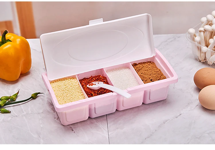 Onme Spice Jar Kitchen Seasoning Box Kitchen Spice Storage Bottle Jars Transparent Salt Pepper Cumin Powder Box Tools
