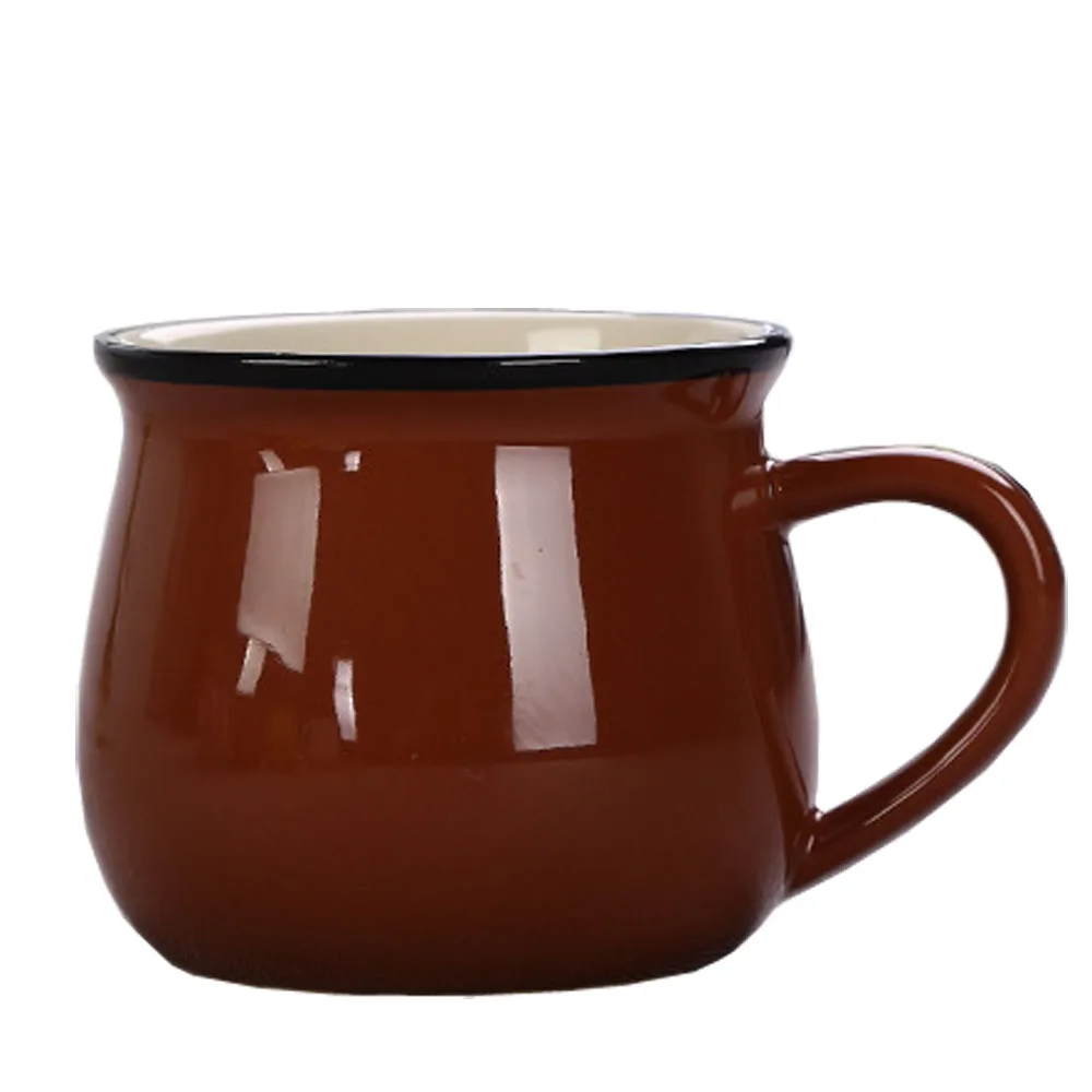 BETOHE классическая керамическая чашка Mark cup Керамическая чашка 8 цветов - Цвет: Коричневый