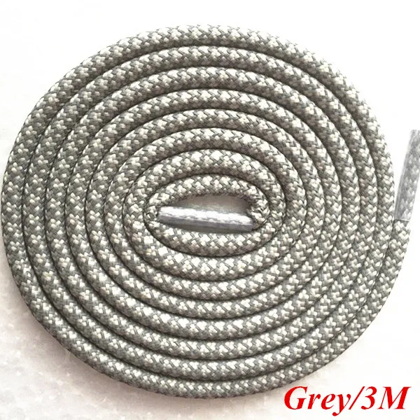 Grey 3M 4", 3 м, рефлективные веревки шнурки круглые веревочные шнурки ночного бега шнурки для кроссовок Yeezy Boost спортивная обувь - Цвет: Grey 3M