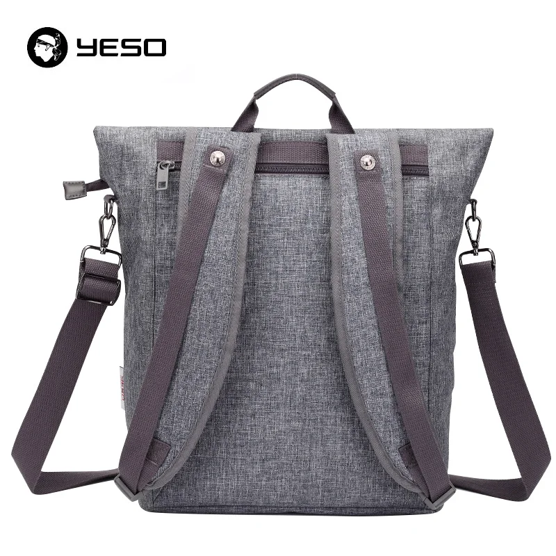 YESO New Desgin School Backpack for Teenagers Grey Polyester Casual Bags For Women Men Travel Fashion Unisex Preppy Bag | Багаж и сумки