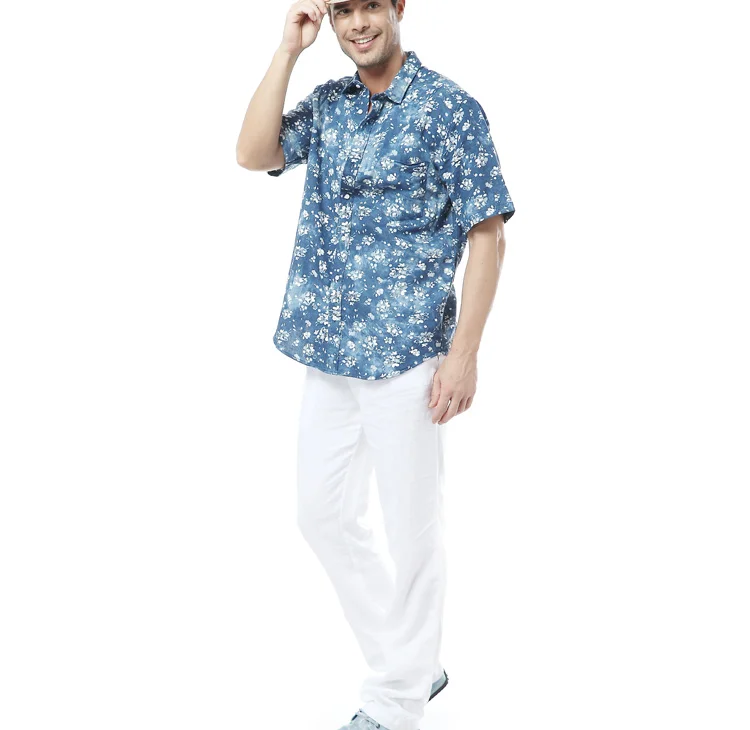 Мужские льняные брюки повседневные штаны свободного покроя мужские