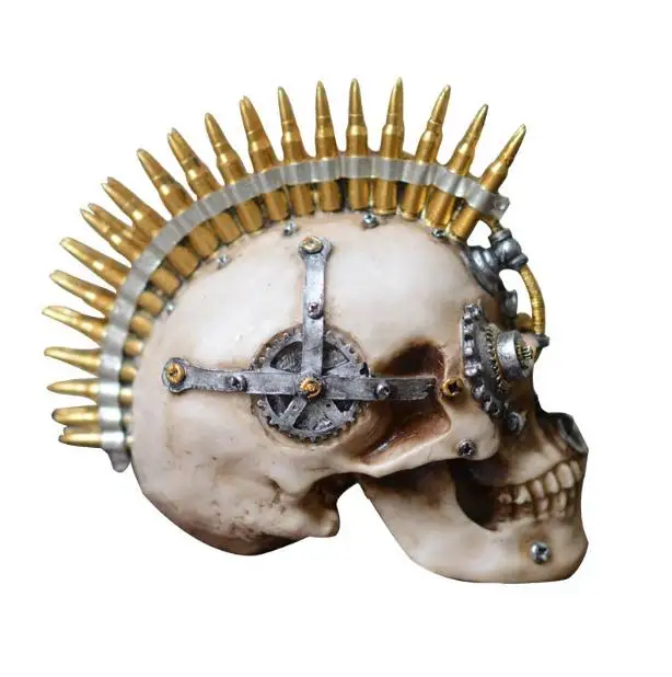 Имитация каучука модель черепа скульптура крутой воин статуя Креативные
