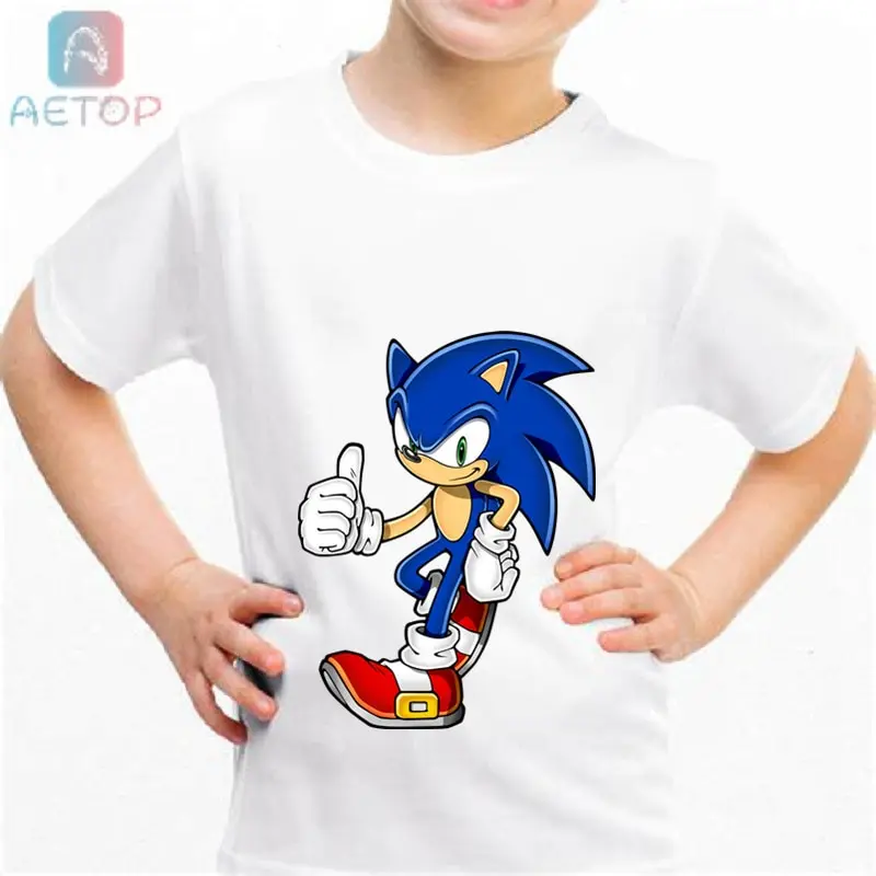 Новая забавная футболка sonic lww01 Kingdom Детская летняя Милая одежда топы для