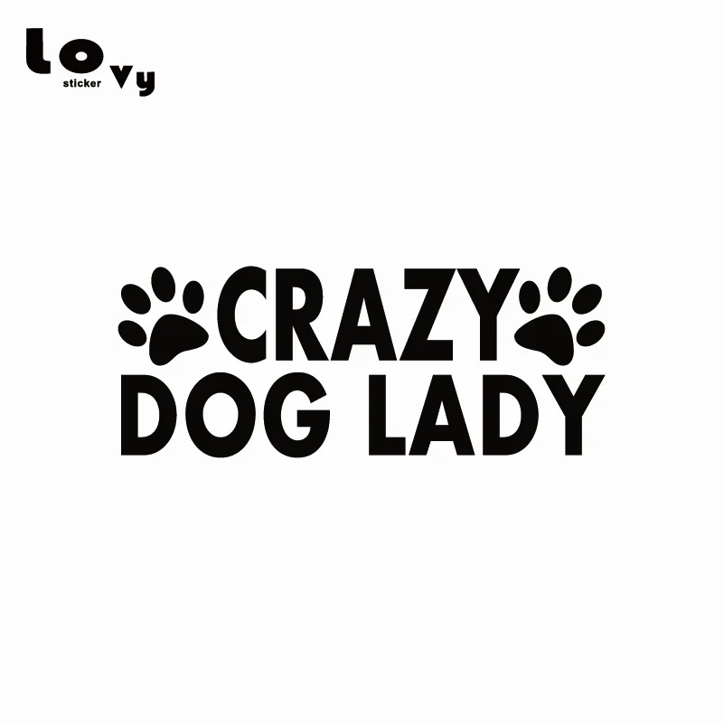 Женская виниловая наклейка Crazy Dog для автомобиля модная влюбленных собак
