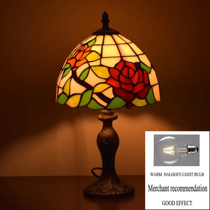 Тиффани Стиль Лампы Цветочный Ночной светильник 8 дюймов маленький цветное