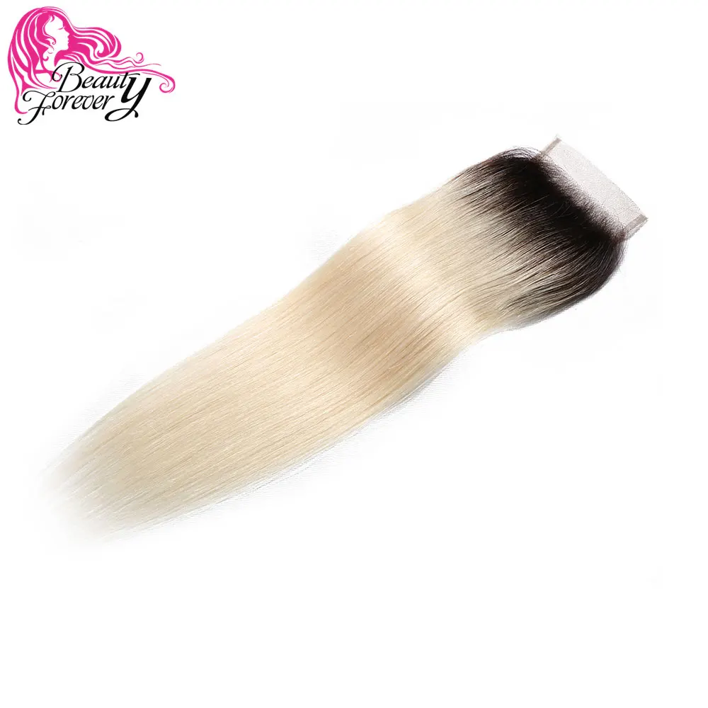 Beauty forever Ombre блонд 1B/613 бразильские прямые волосы на шнурке 4x4 Remy | Шиньоны и парики
