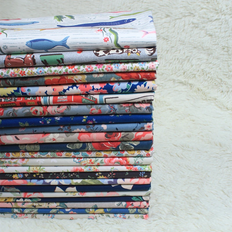 Полметра 100% хлопок холст ткань с сад принтом роз ручная работа Сумка Подушка