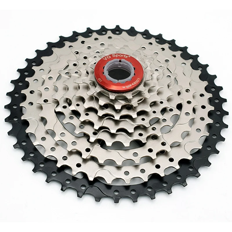 SILVER VG Sports 8 speed 11-42T MTB кассета велосипедная Звездочка свободного хода Cdg 8 S горный велосипед свободного хода 42T Сверхлегкий 441g#8 - Цвет: SILVER
