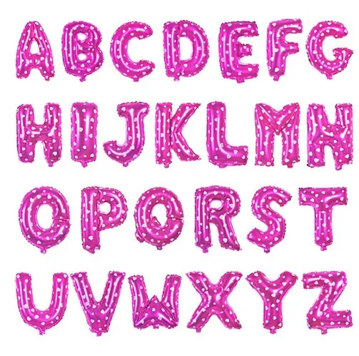 pink 1 шт. 16 дюймов A~ Z буквы баллон розовое золото, Розовый Синий Фольга для дня рождения Свадебный шар День рождения декоративный для Бэйби шауэра воздушный шар - Цвет: pink