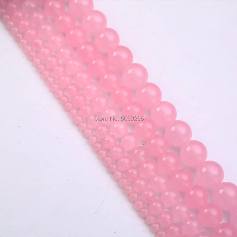 Wholesale Light Pink Jades Beads Natural Stone Loose for Jewelry Making 4-12mm Pick Size DIY Bracelet Necklace | Украшения и