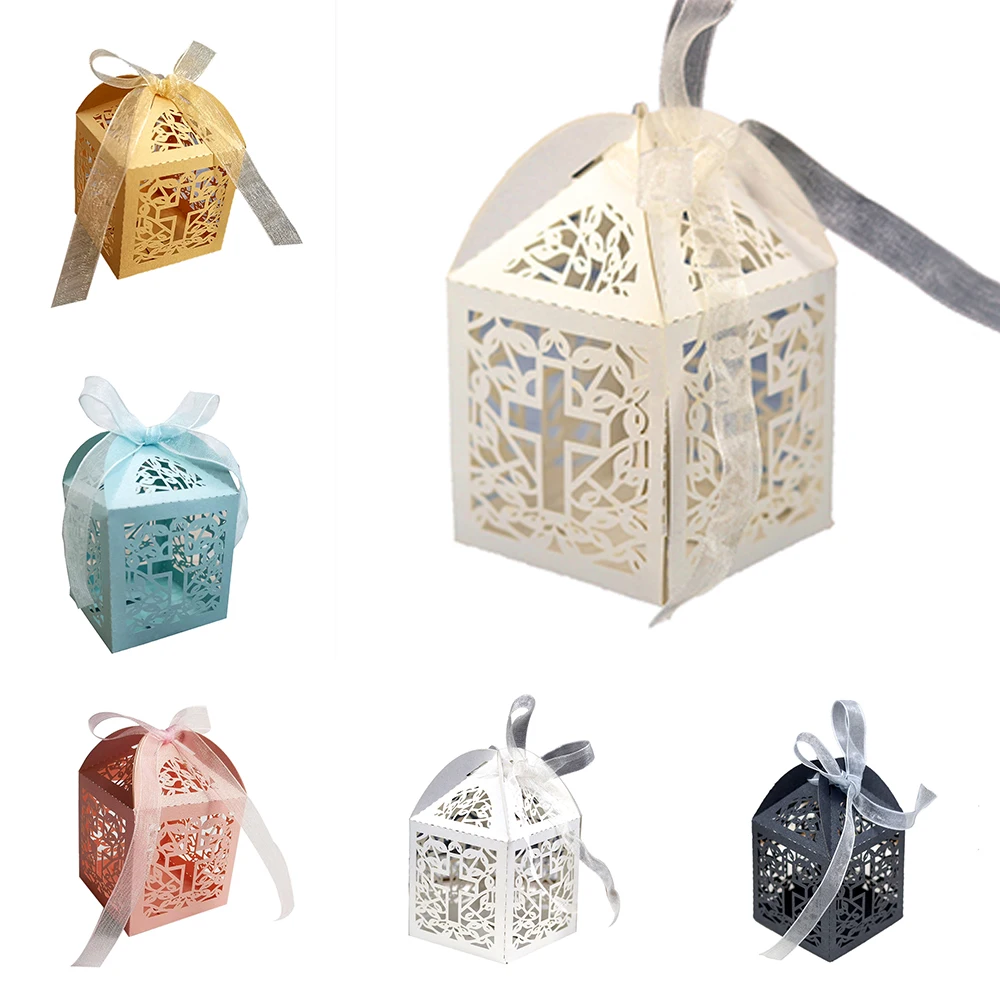 

Полые свадебные конфеты коробка крест Форма Кружева Свадебные Пользу Бумажные Коробки шоколада коробки для хранения подарков украшения ст...