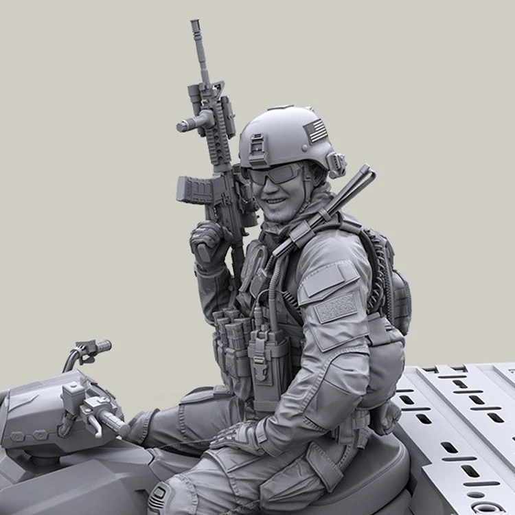 1/35 Спецназ США 2013 ATV rider размазывание не включает в себя автомобиль полимерную