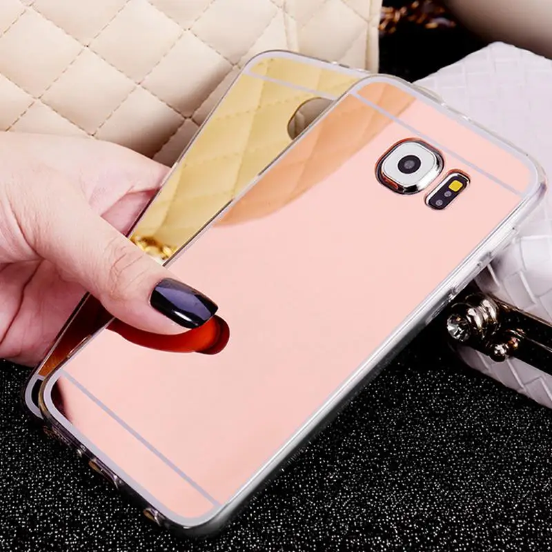 Зеркальный чехол мягкая задняя крышка из ТПУ для Samsung Galaxy J1 J5 J7 A5 A7 2016 J3 A8 S3 S6 S7 Edge Plus