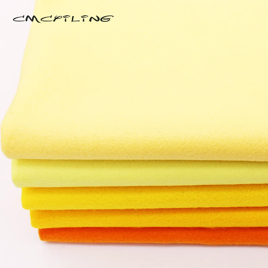CMCYILING 5 шт./лот, 45*55 см лоскутное мягкий фетр ткань для вышивки DIY материал для изготовления кукол 1,2 мм толщина полиэстер ткань