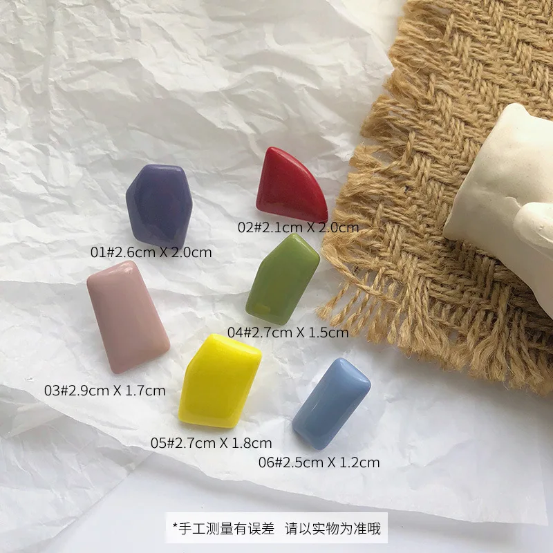 Wukaka Fashion Women Acrylic Irregularity Ear Cuff Clip For Woman No Piercing Earrings for Womens Jewelry | Украшения и
