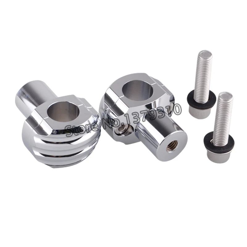 Silver Мотоцикл " дюймов 25 мм бар зажимы Руль Бар стояки для Honda Yamaha Kawasaki Suzuki Harley Кафе Racer Harley на заказ - Цвет: Silver