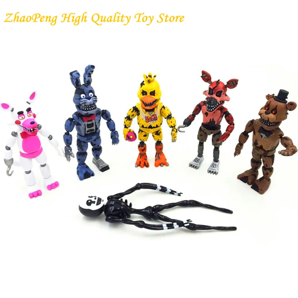 6 шт./лот с принтом пять ночей Фредди Полночь игрушка Медведь фигурку осветление