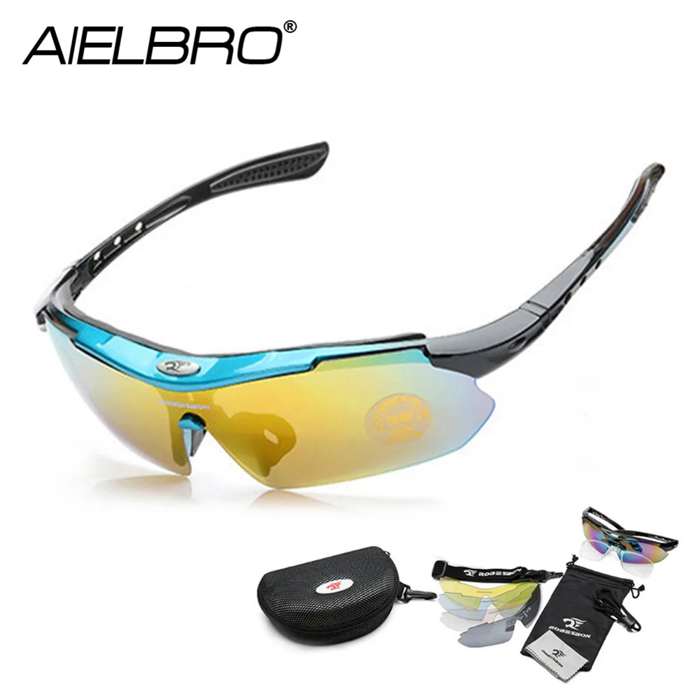 Набор очков для велоспорта с 5 линзами унисекс защита от ультрафиолета