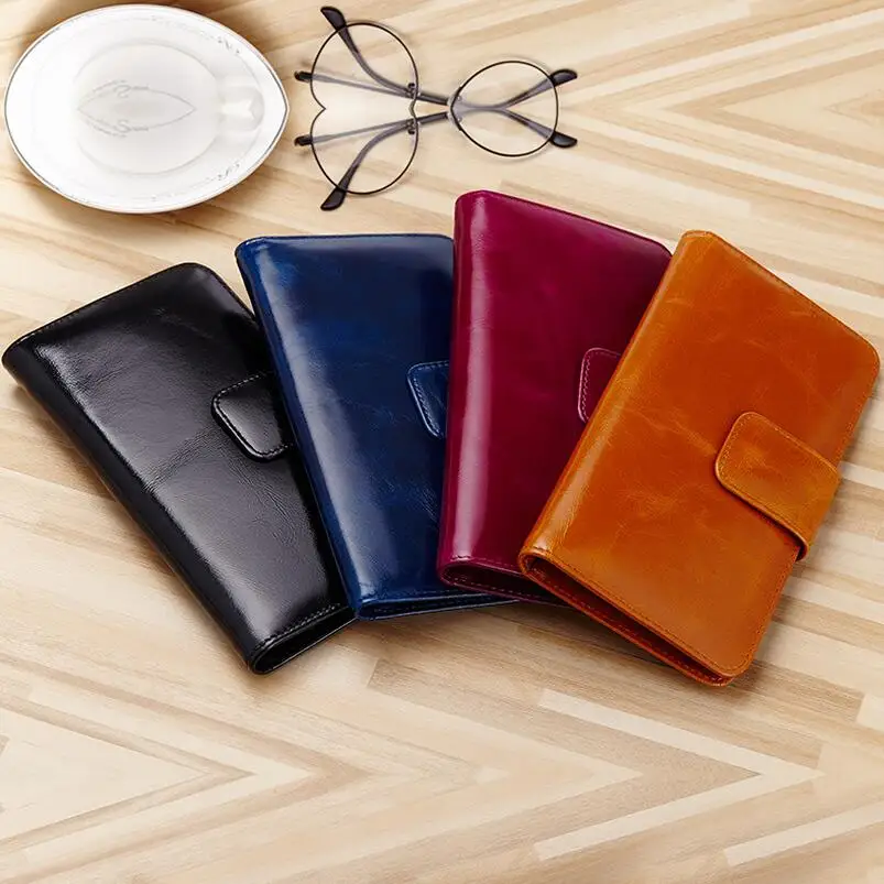 Новое поступление 100% натуральная кожа женские кошельки фирменный дизайн Ретро