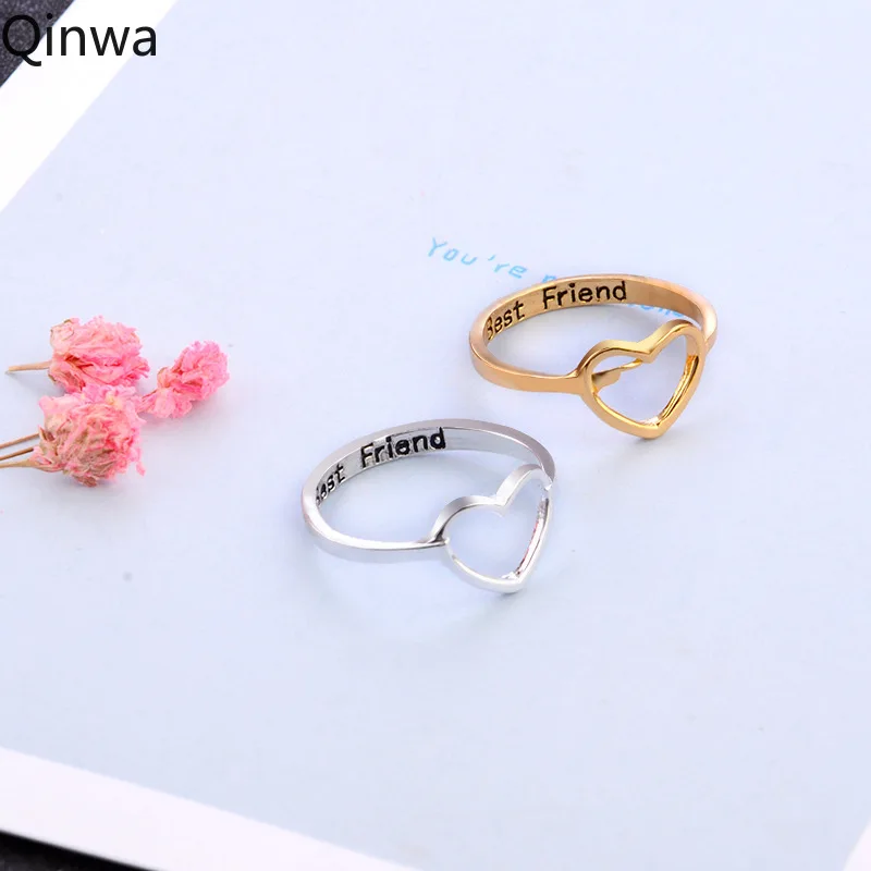 2019 сердце с надписью Best Friend кольцо модное обетование ювелирные изделия Женское