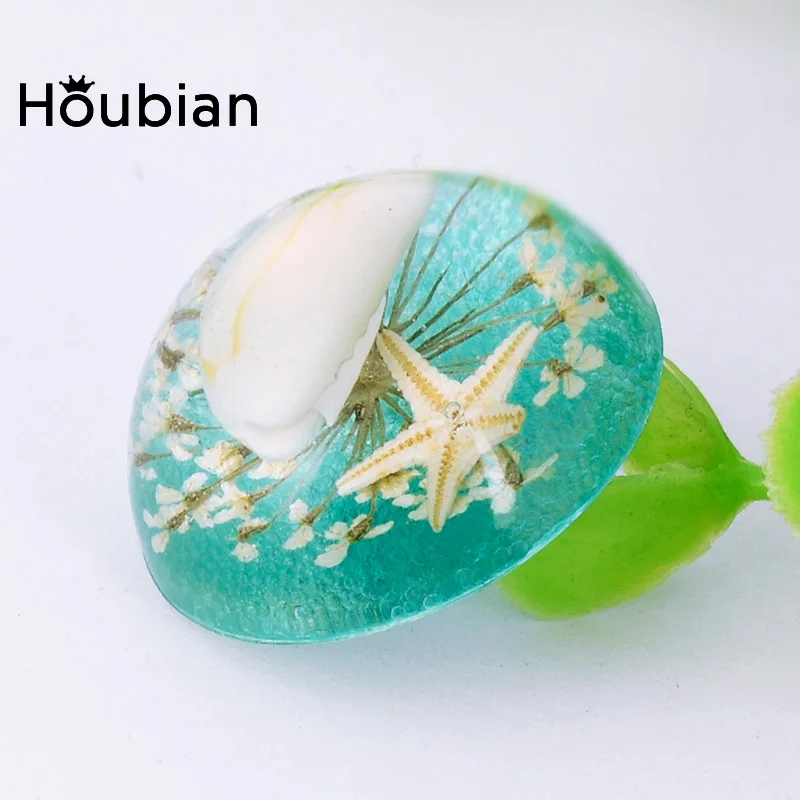 Houbian Time драгоценные камни смола сухой цветок патч креативный для