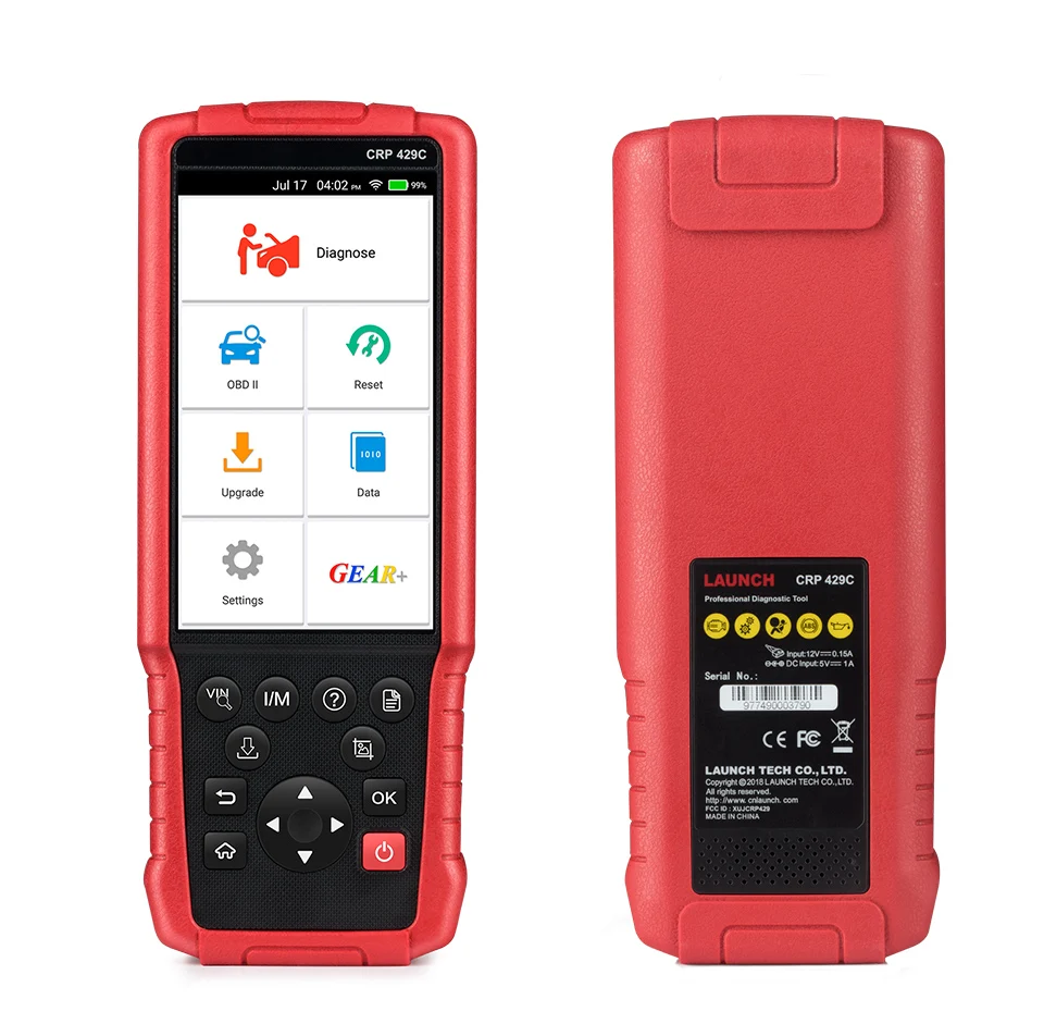LAUNCH X431 CRP429C OBD2 код ридер Поддержка двигателя/ABS/Подушка безопасности/AT+ 11 сброс услуги CRP 429C Авто диагностический инструмент