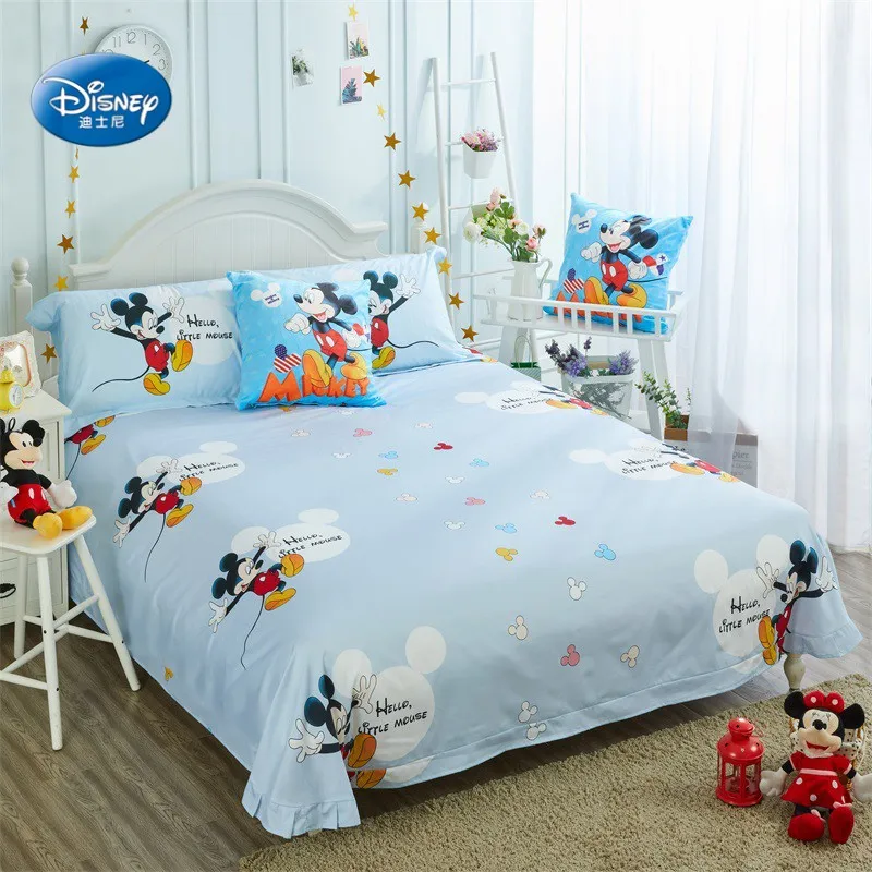 Комплект из пододеяльника и простыни 100% хлопка с изображением Микки