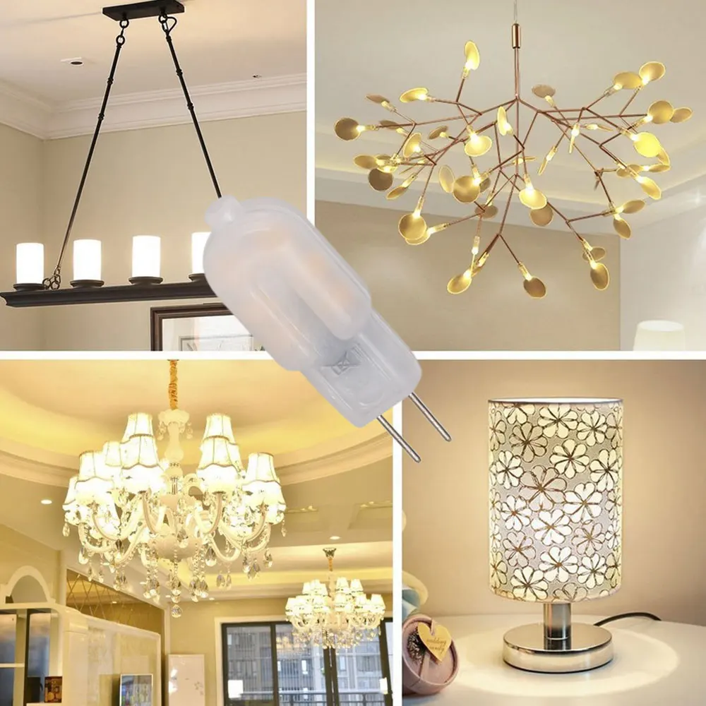 Светодиодная мини лампа G4 10 шт./лот 3 Вт переменный ток/12 В постоянного тока 220 2835 SMD