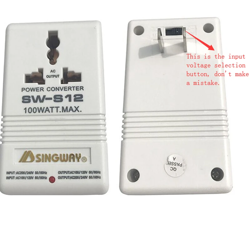 tourism convenient 100W 110V 120V to 220V 240V boost type low voltage inverter transformer stroke dual channel power converter | Лампы и