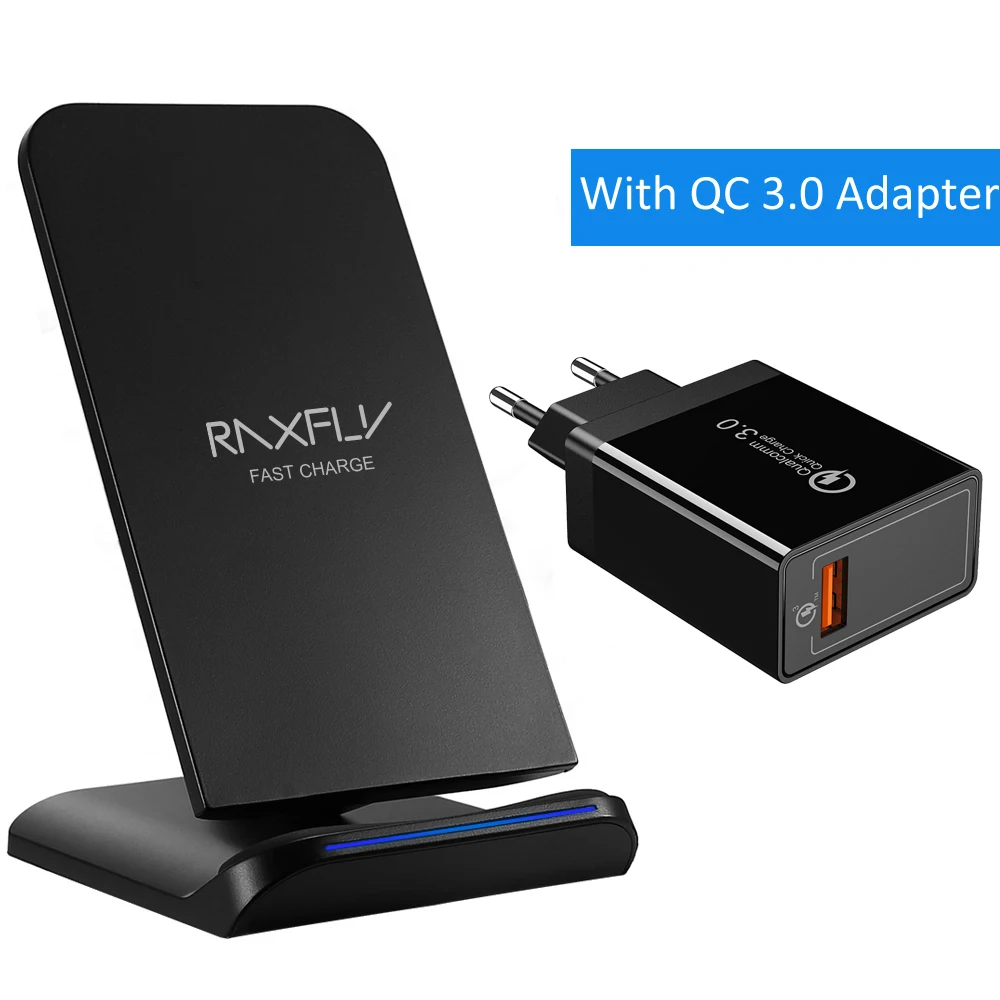 Smart LED Indicate Fast Charging Adapter For Samsung S6 S7 Edge Qi 10W Wireless Charger With QC3.0 Head LG Nexus 7 6 | Мобильные