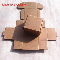 100pcslot 442 5cm kraft paper party box smart little sized craft gift fastener ear ring storage candy package aircraft boxes