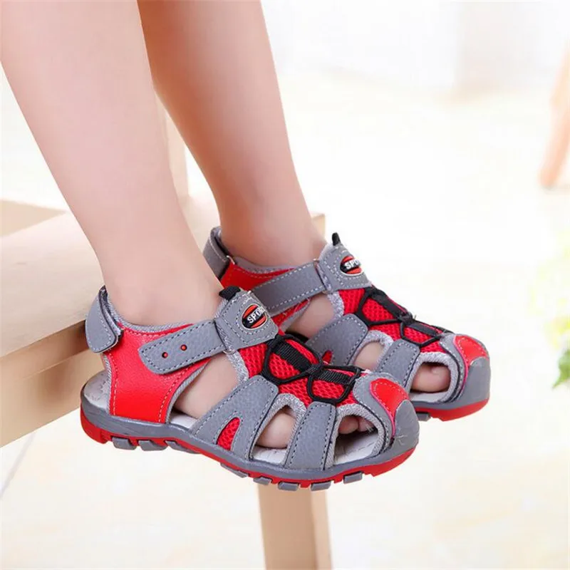 

2018 New Arrival Boys Sandals Children Sandals Closed Toe Sandals for Little and Big Sport Kids Summe Shoes Eur Size 25-36