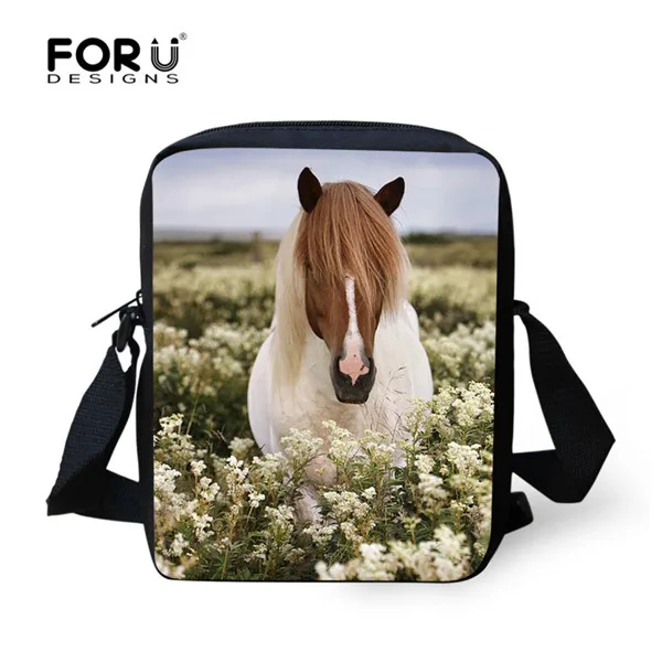FORUDESIGNS/Crazy 3D Horse мужские сумки-мессенджеры детские маленькие сумки через плечо для мальчиков и женщин дизайнерские мини сумки через плечо с клапаном - Цвет: C659E