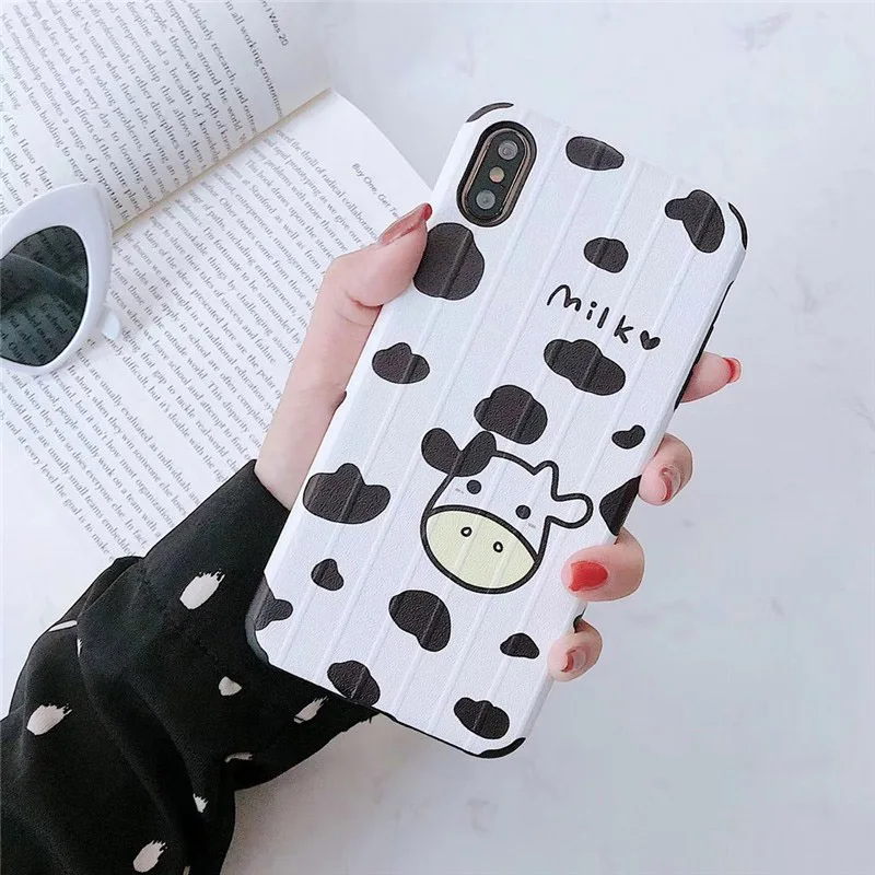 Cow head GlamPhoneCase мультфильм милый корова чехол для iPhone X XS Max XR Мягкий силиконовый чехол для iPhone 7 8 6 6s Plus чехол - Цвет: Cow head