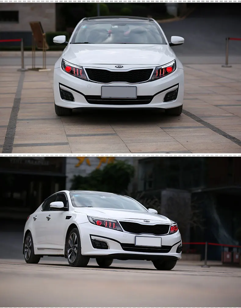 KOWELL автомобильный Стайлинг для Kia K5 Рио светодиодные фары- дизайн Корея K5 светодиодный задний фонарь светодиодный DRL Bi Xenon объектив высокого ближнего парковка