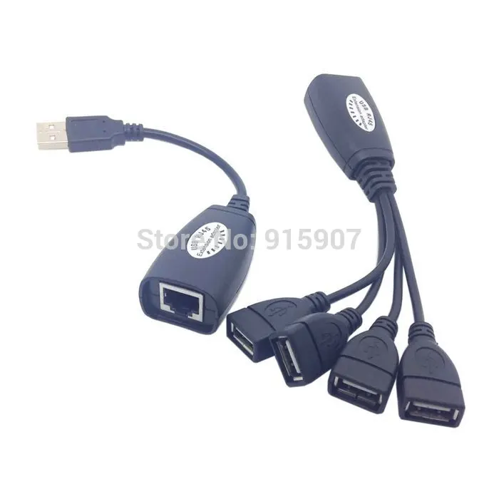 CY USB клавиатура мышь по RJ45 CAT5E CAT6 удлинитель кабеля 4 порта концентратор кабель